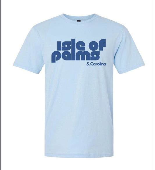 Isle of Palms, S. Carolina T-Shirt - Adult Unisex - Light Blue/Blue Letters