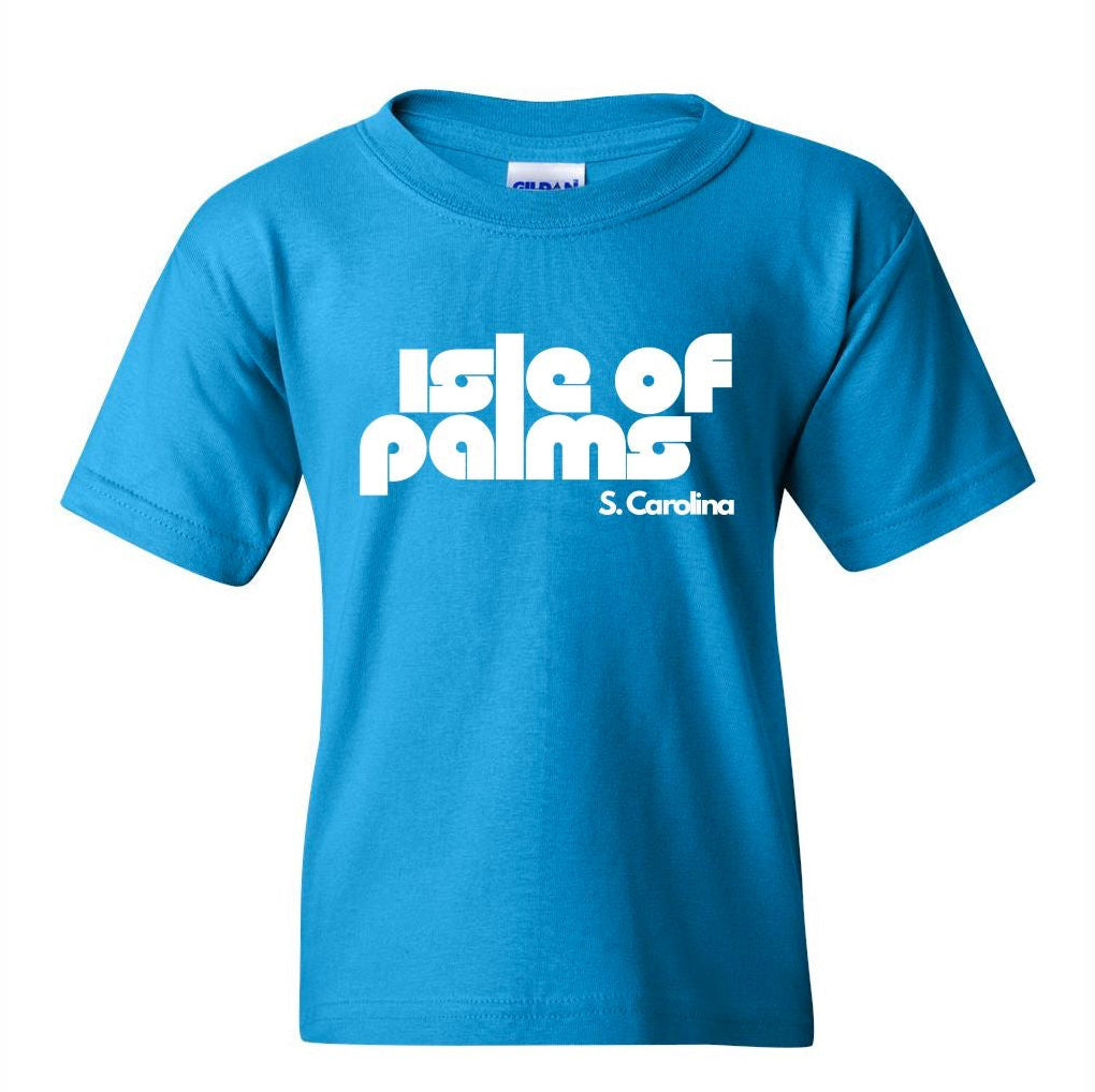 Isle of Palms, S. Carolina T-Shirt - Youth Unisex - Blue/White Letters