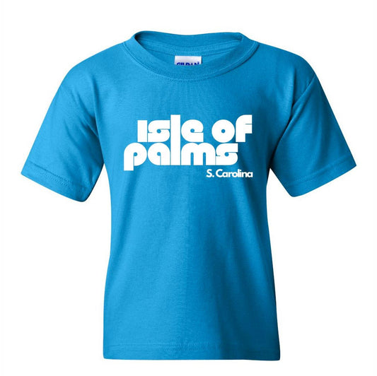 Isle of Palms, S. Carolina T-Shirt - Youth Unisex - Blue/White Letters