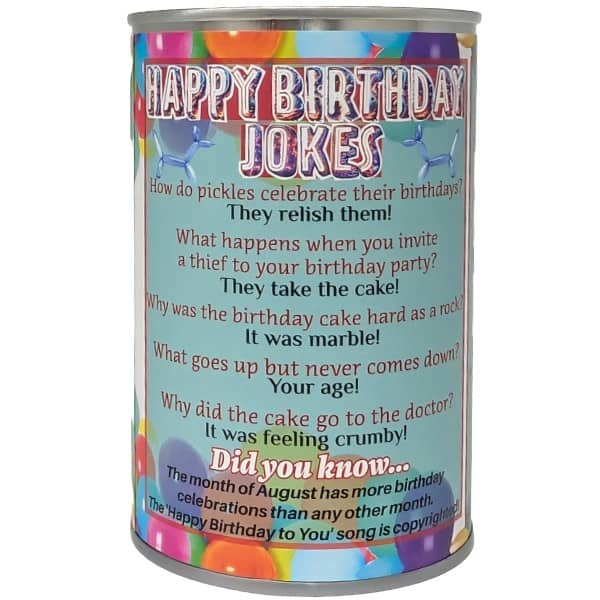 Canned Gifts - The Canned Birthday Cake - Stuffed Animal Plush W/Jokes