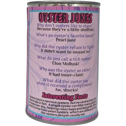 Canned Gifts - The Canned Oyster - Stuffed Animal Plush W/Jokes