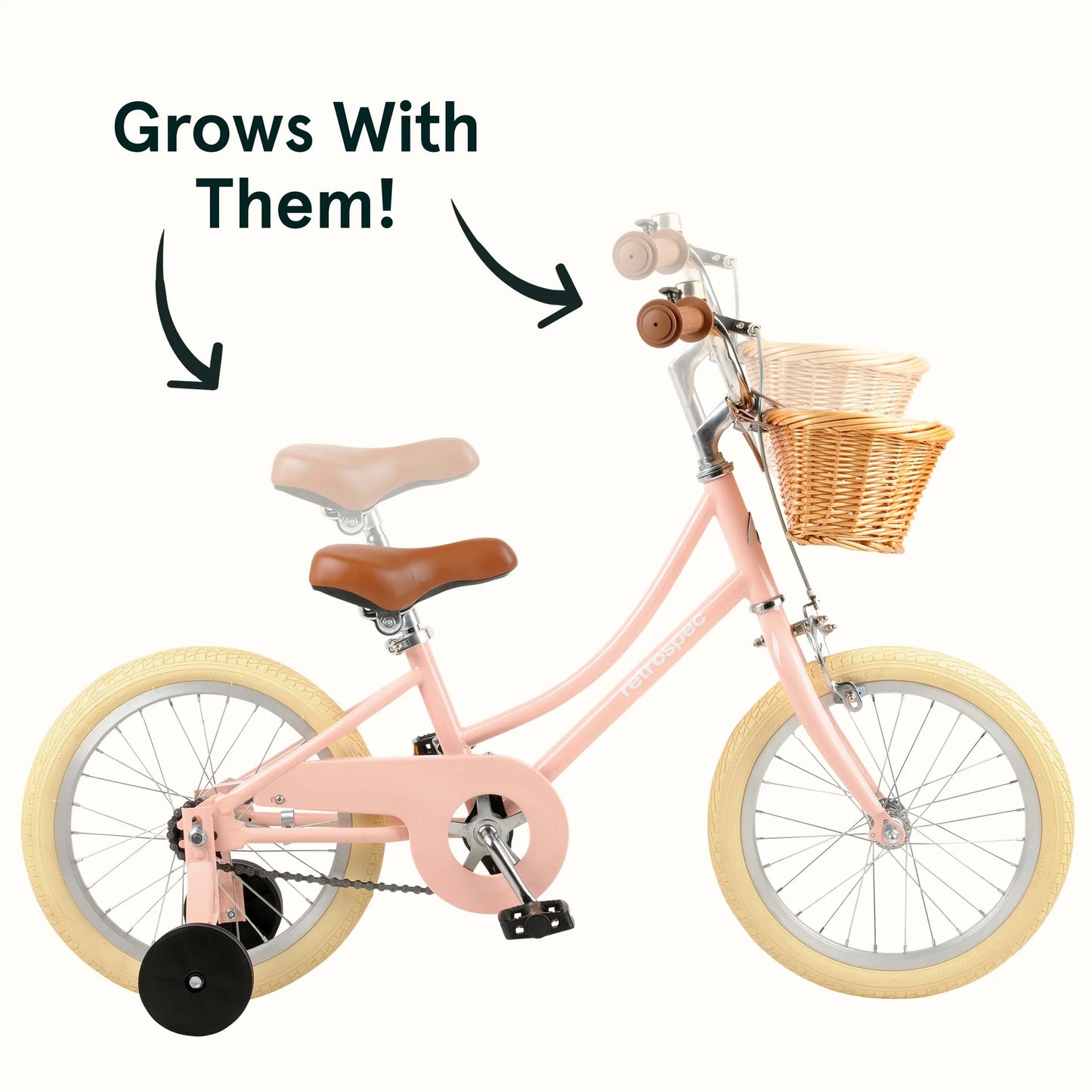 Retrospect Beaumont Mini 16" Kids Bike (4-6 yrs) Blush
