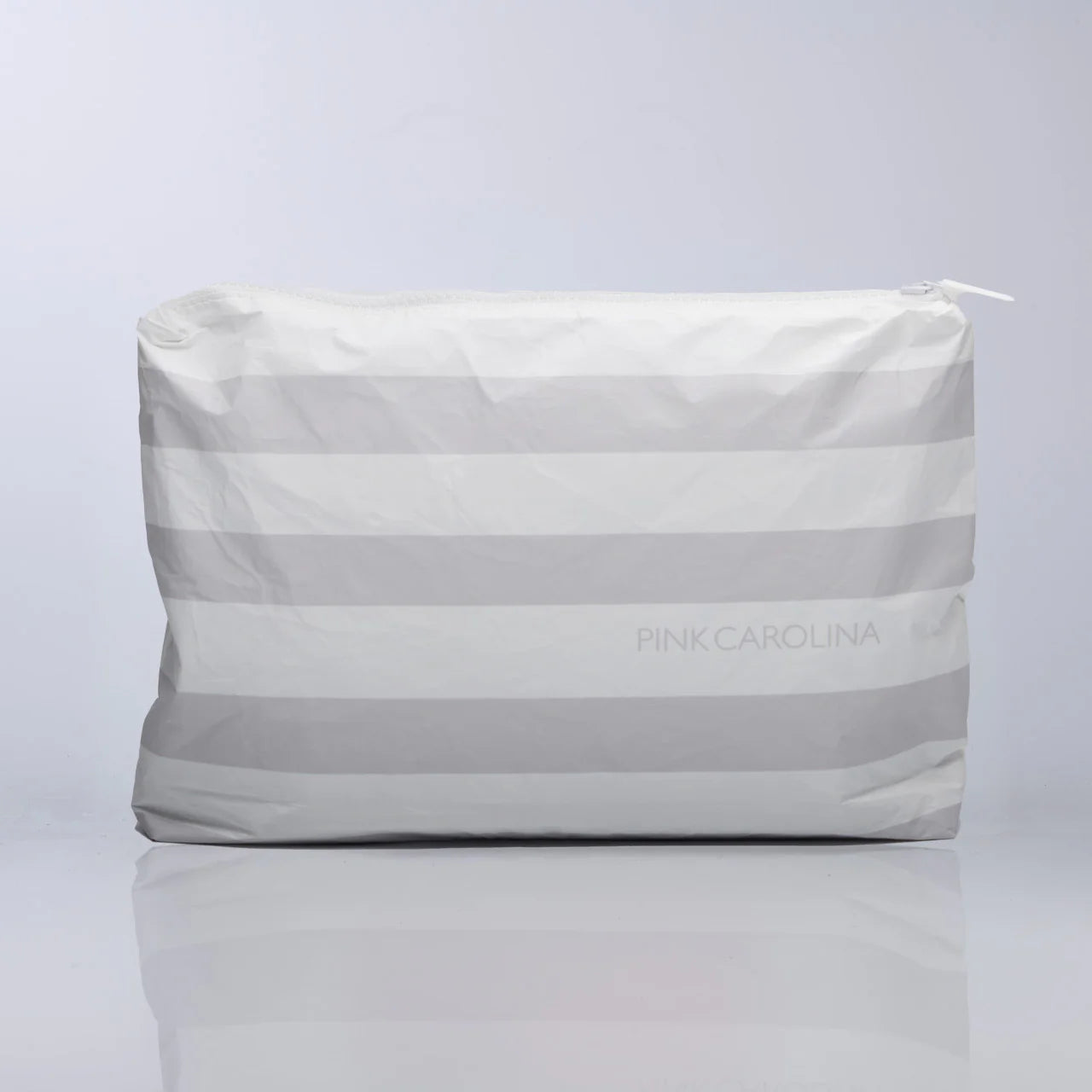 Pink Carolina - Water Resistant Travel Bag - Medium - Grey Stripe