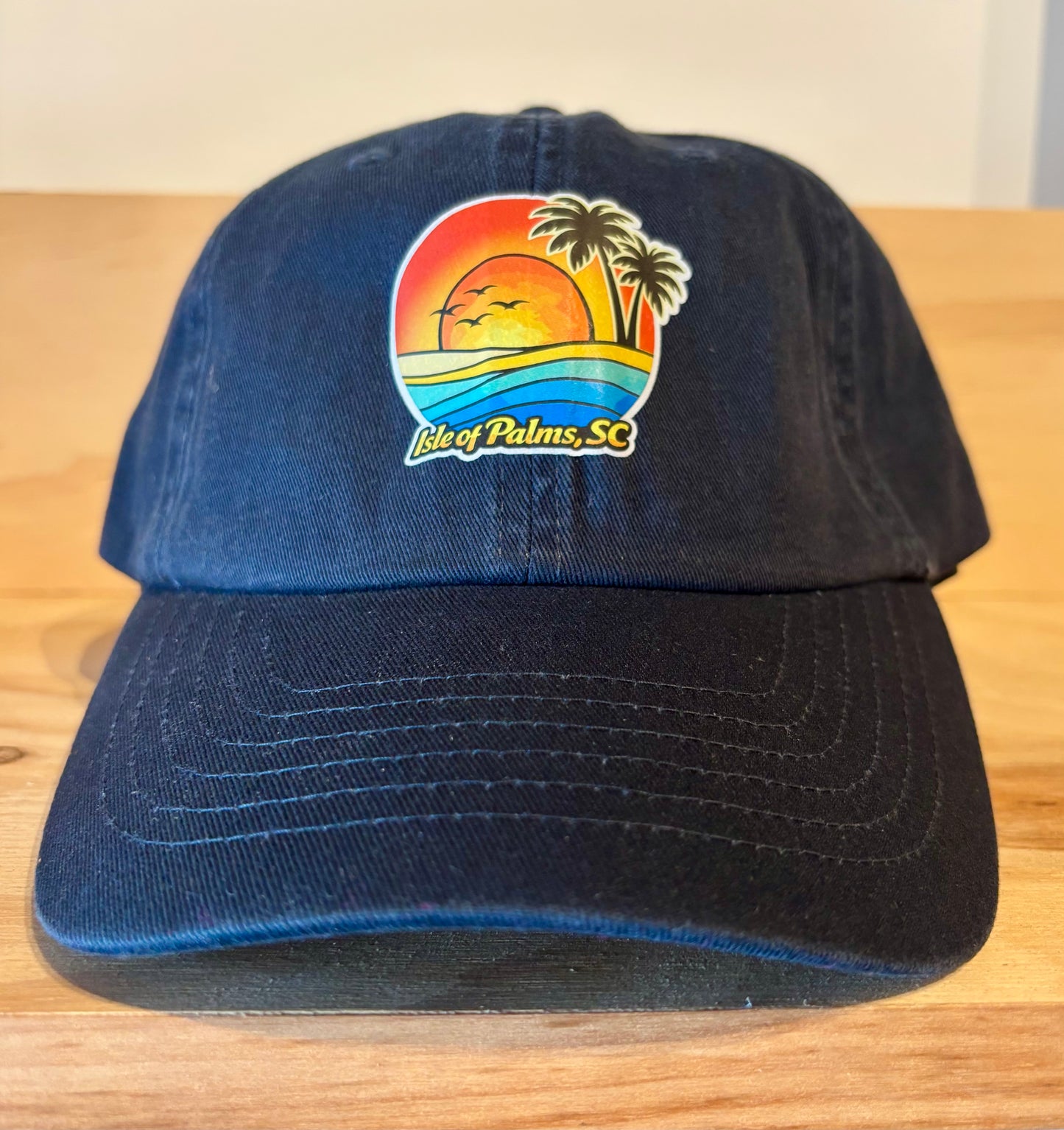 Navy Blue Isle of Palms Bio-Washed 100% Cotton Adult Hat