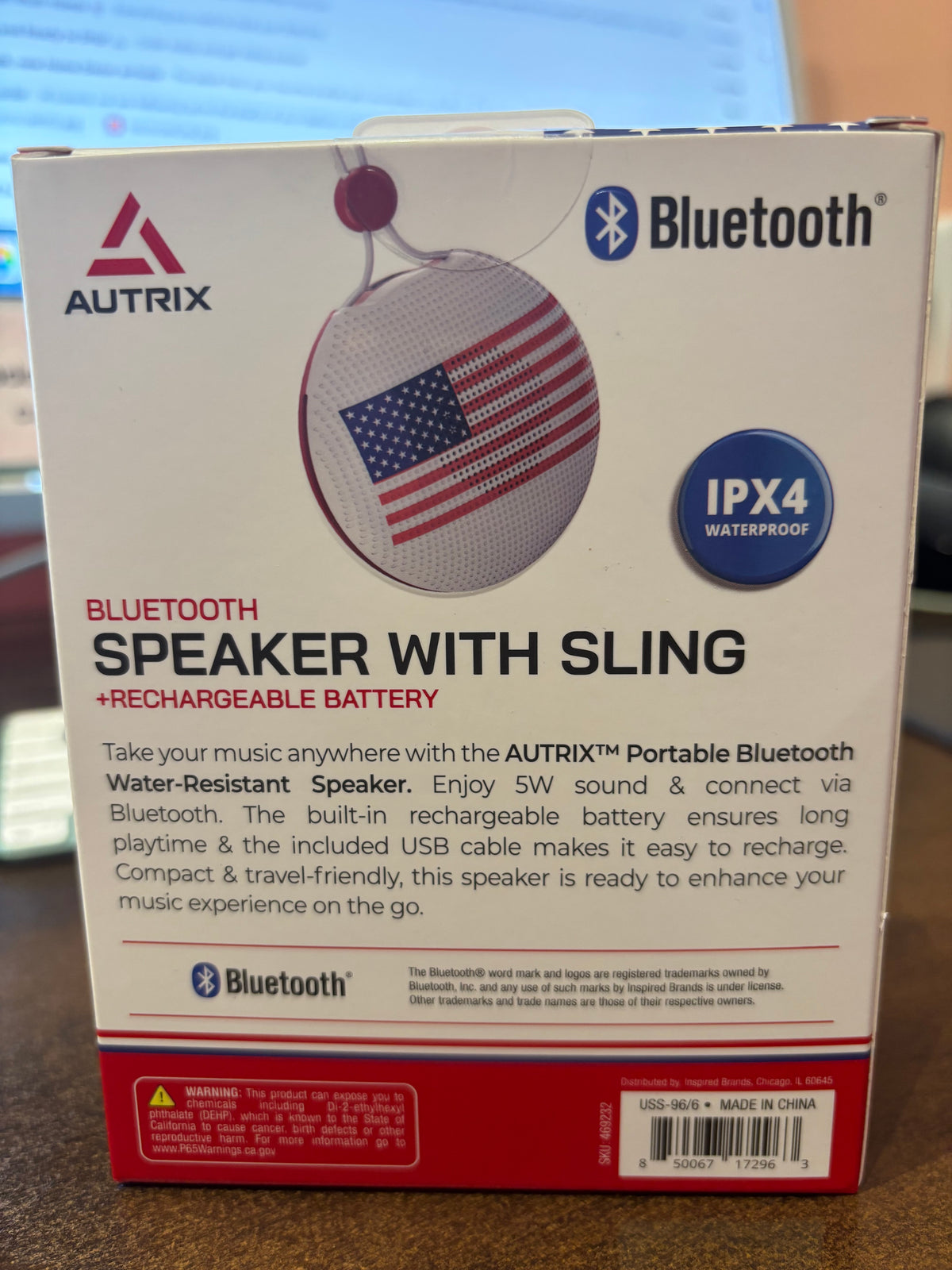 Bluetooth Speaker with Sling & Rechargable Battery