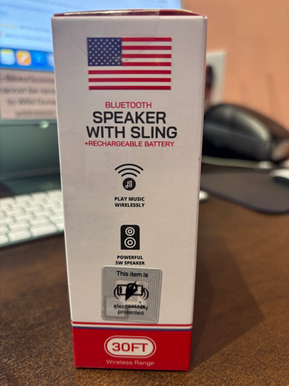 Bluetooth Speaker with Sling & Rechargable Battery