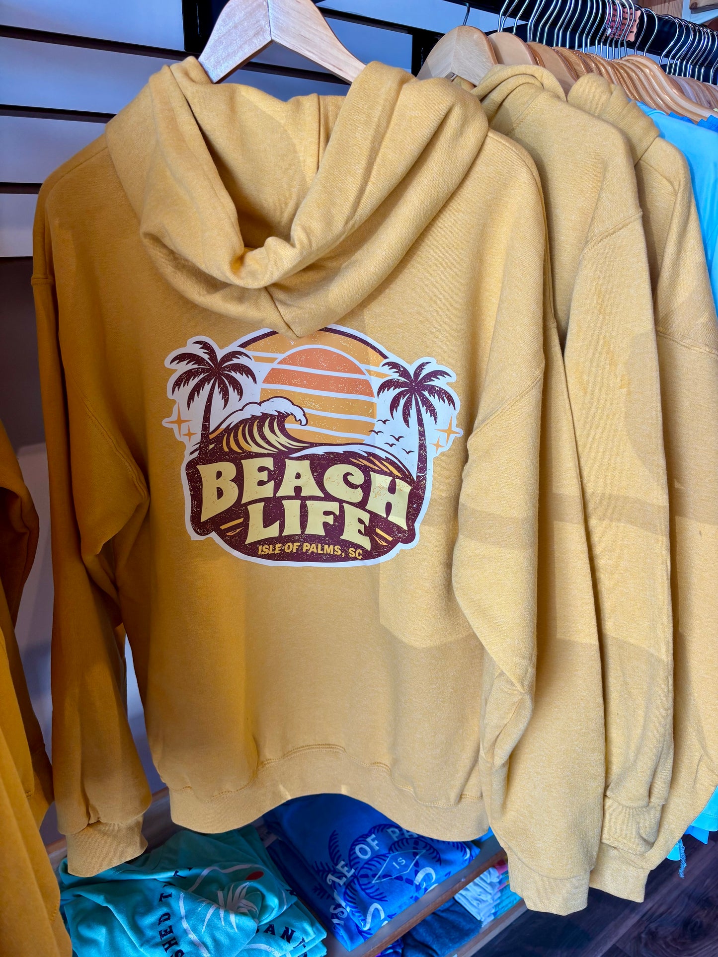 Beach Life Hoodie- Yellow