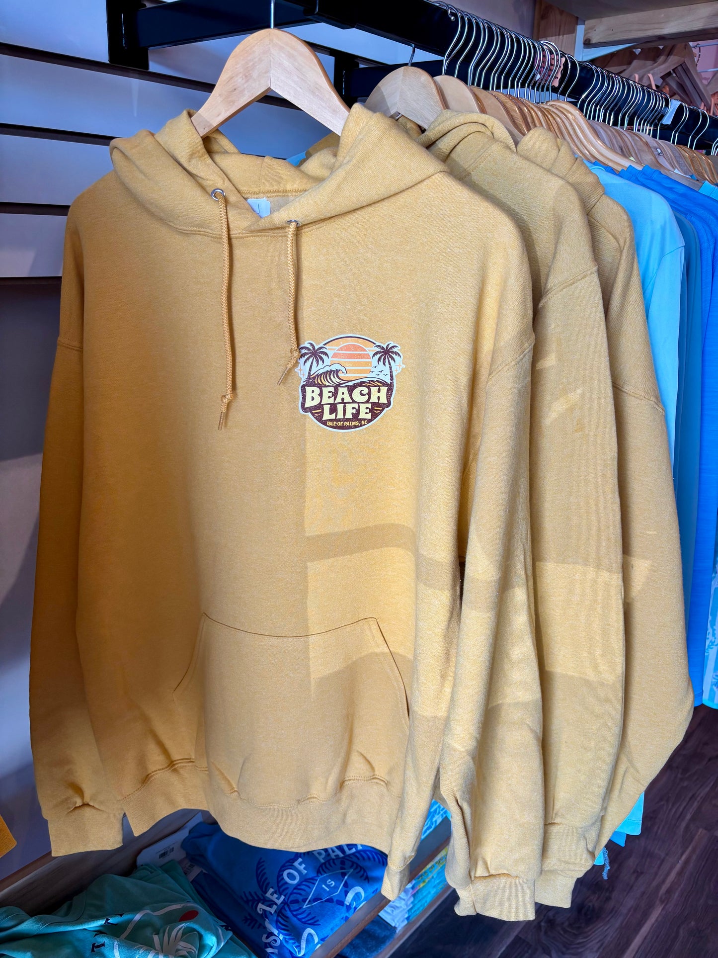 Beach Life Hoodie- Yellow