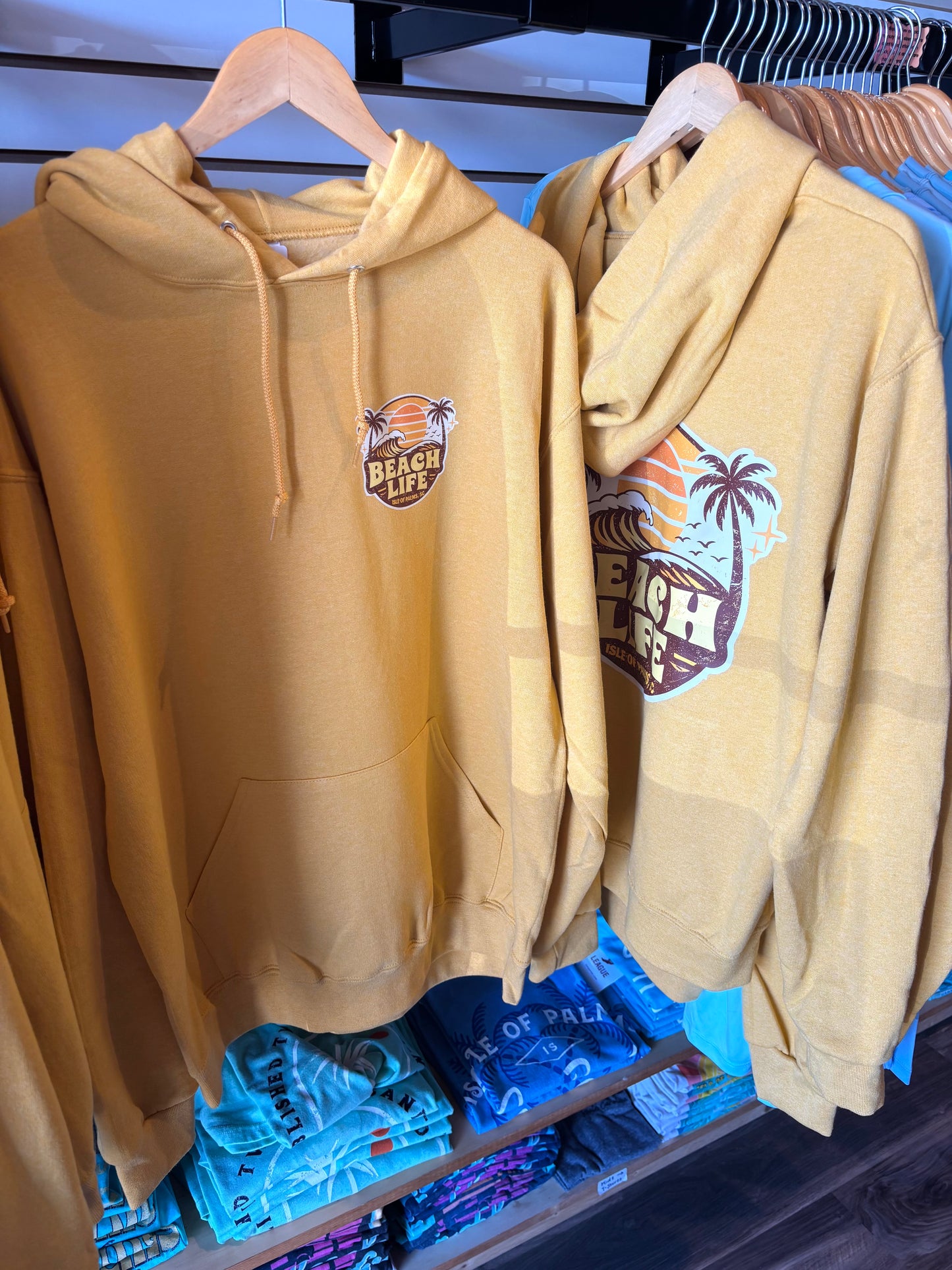 Beach Life Hoodie- Yellow