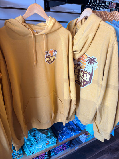 Beach Life Hoodie- Yellow
