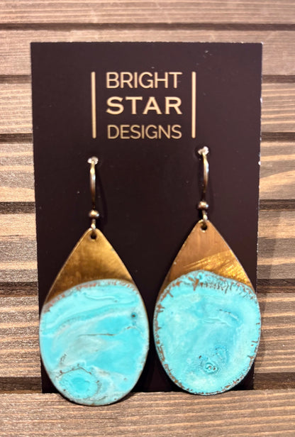 #502 Patina Collection Earrings by Bright Star Designs - Made in Charleston, SC.