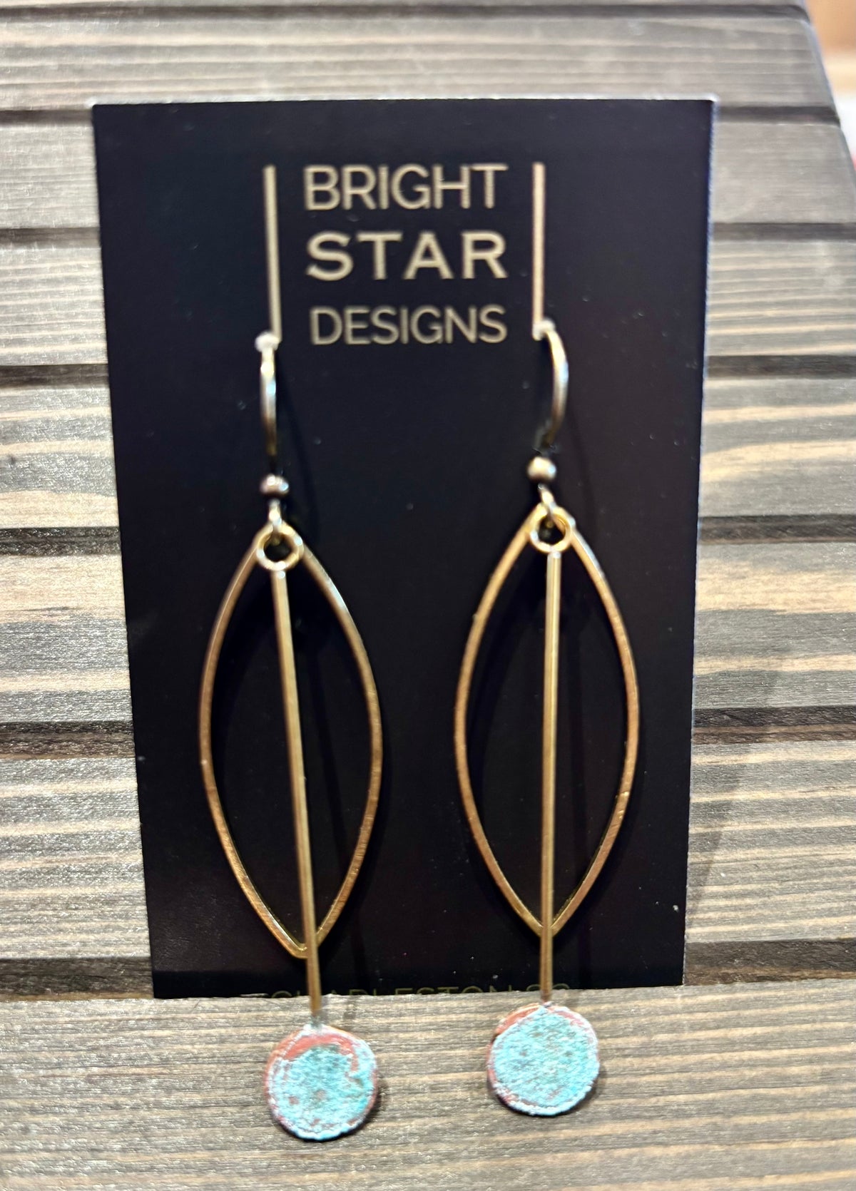 #503 Patina Collection Earrings by Bright Star Designs - Made in Charleston, SC.