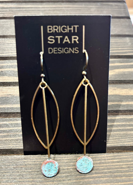 #503 Patina Collection Earrings by Bright Star Designs - Made in Charleston, SC.