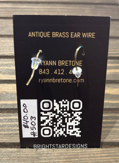 #503 Patina Collection Earrings by Bright Star Designs - Made in Charleston, SC.