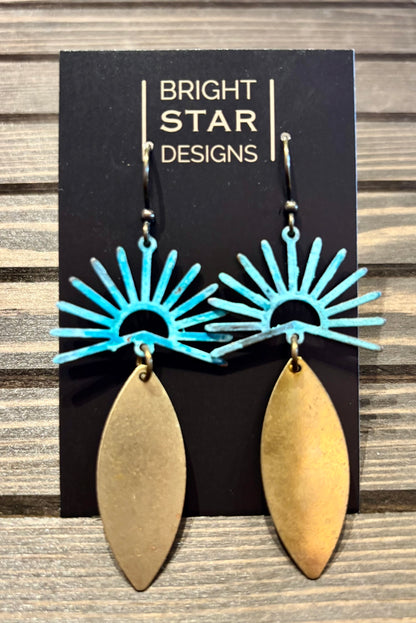 #504 Patina Collection Earrings by Bright Star Designs - Made in Charleston, SC.