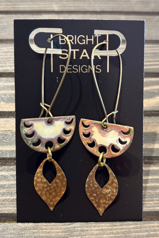 #509 Patina Collection Earrings by Bright Star Designs - Made in Charleston, SC.