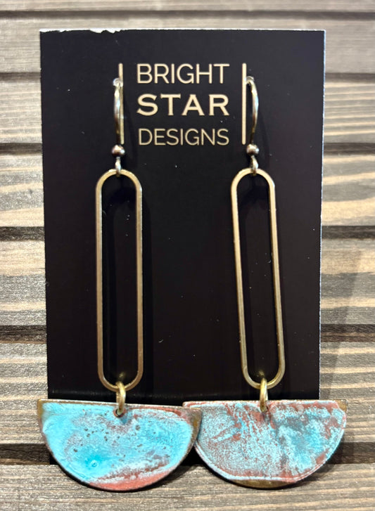 #510 Patina Collection Earrings by Bright Star Designs - Made in Charleston, SC.