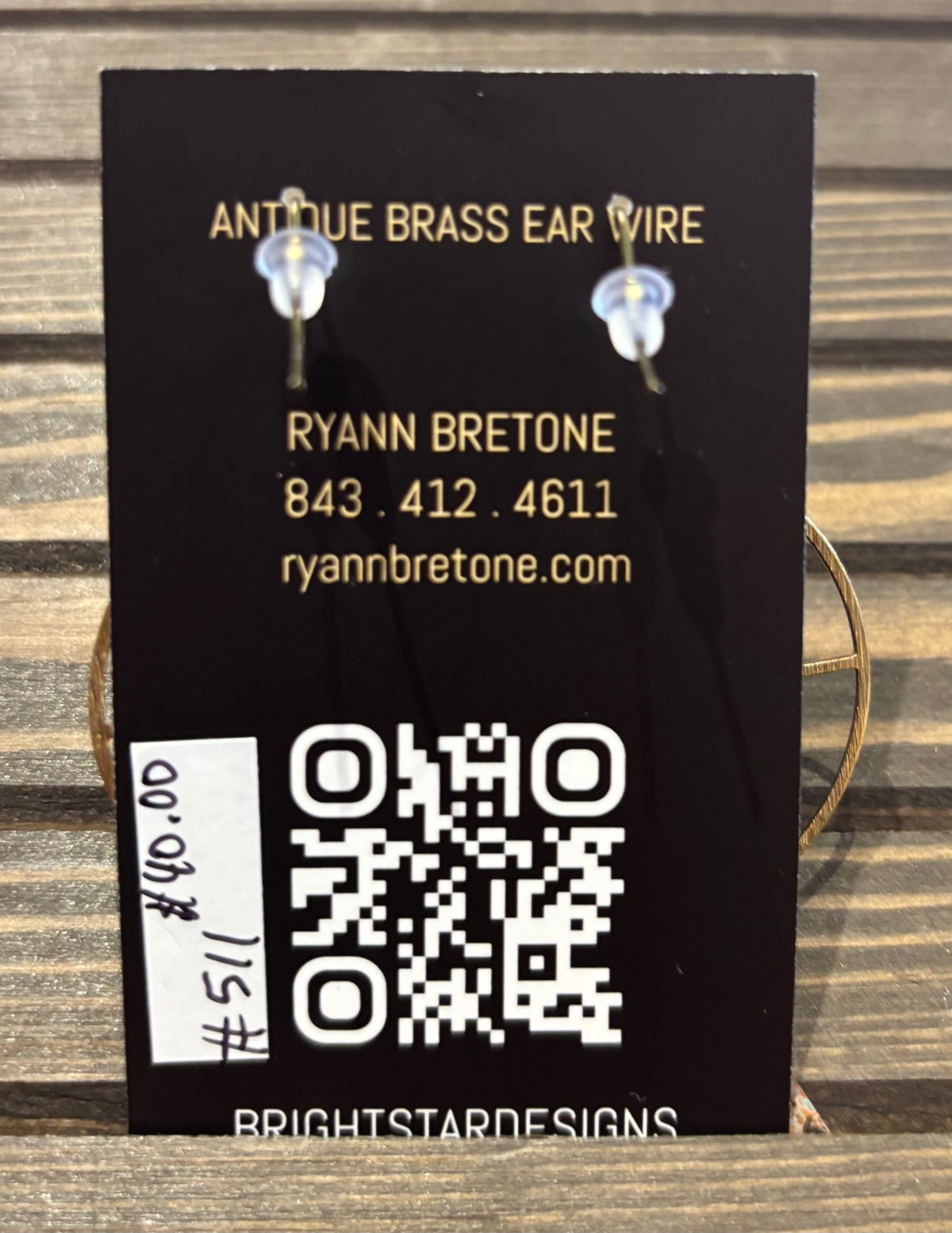 #511 Patina Collection Earrings by Bright Star Designs - Made in Charleston, SC.