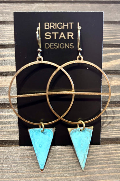 #511 Patina Collection Earrings by Bright Star Designs - Made in Charleston, SC.