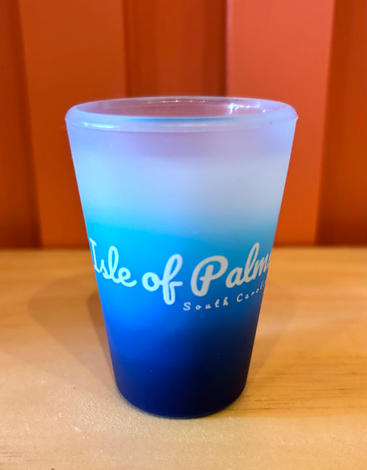 Isle of Palms Silipint Shot Glass - Blizzard Blue/White