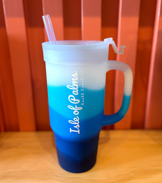 Isle of Palms Silipint Humbler Tumbler - Blizzard Blue/White