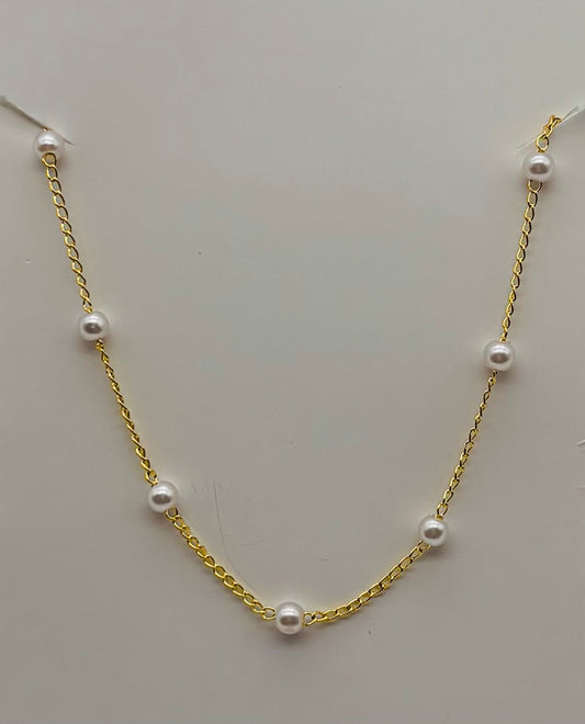 Pearl Lace Teacup Necklace