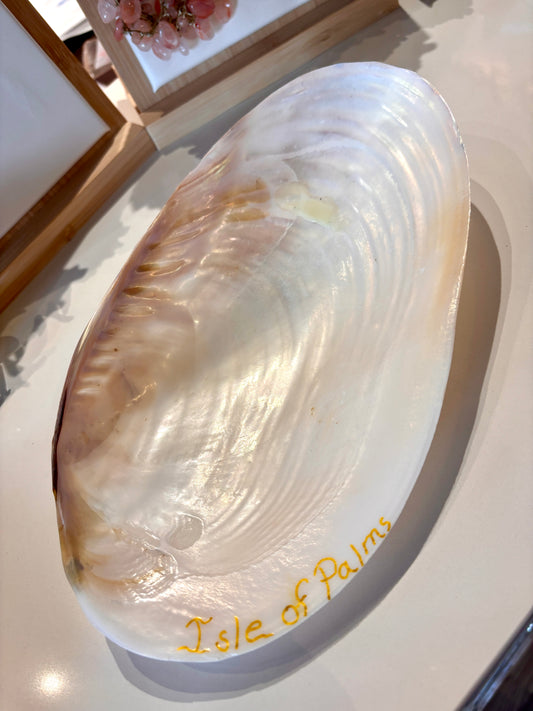 Large Shell Trinket Dish Apprx. 9"x5"