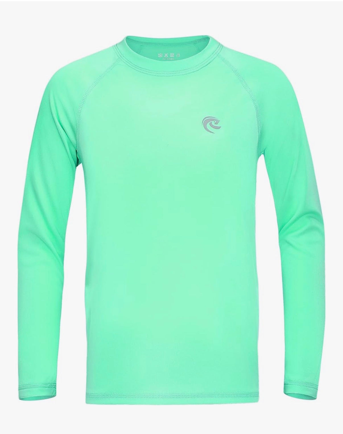 Kids Light Green Rash Guard Top