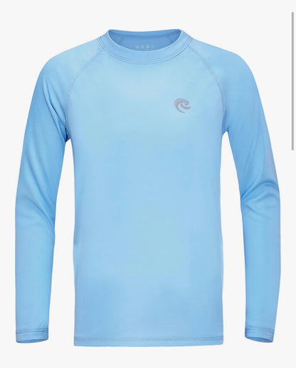 Kids Light Blue Rash Guard Top
