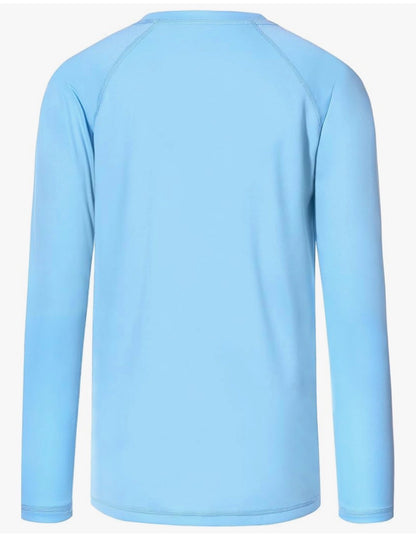 Kids Light Blue Rash Guard Top