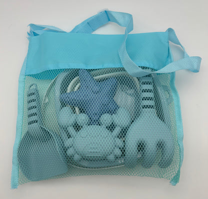 Kids Beach Sand Bucket 6 Piece Set in Blue