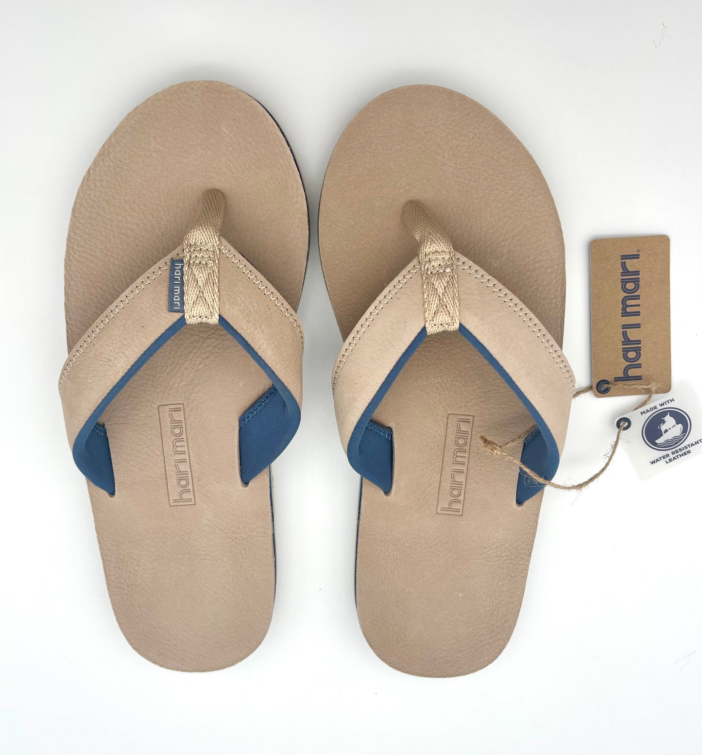 Hari Mari Mens Pier Sand Water Resistant Leather Flip Flops/Sandals