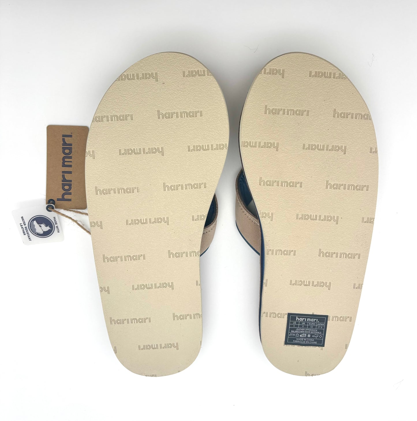 Hari Mari Mens Pier Sand Water Resistant Leather Flip Flops/Sandals