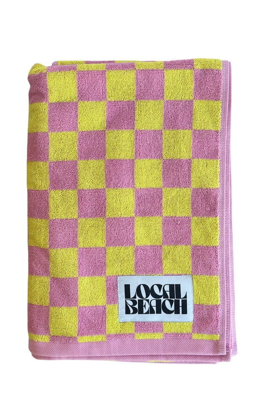 Local Beach Checker Beach Towel