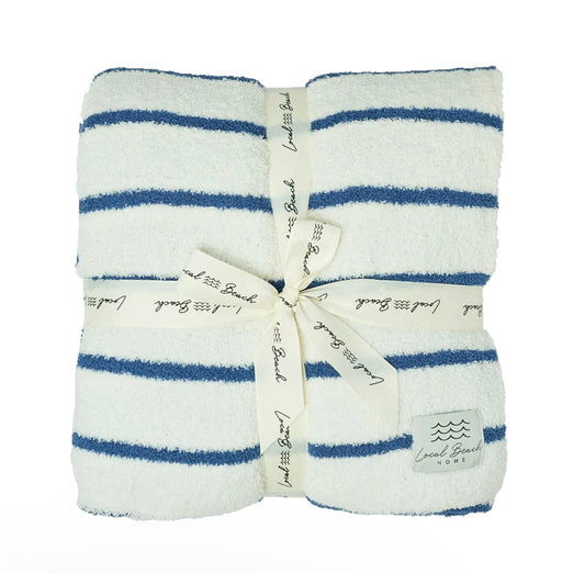 Local Beach Striped Luxe Home Blanket