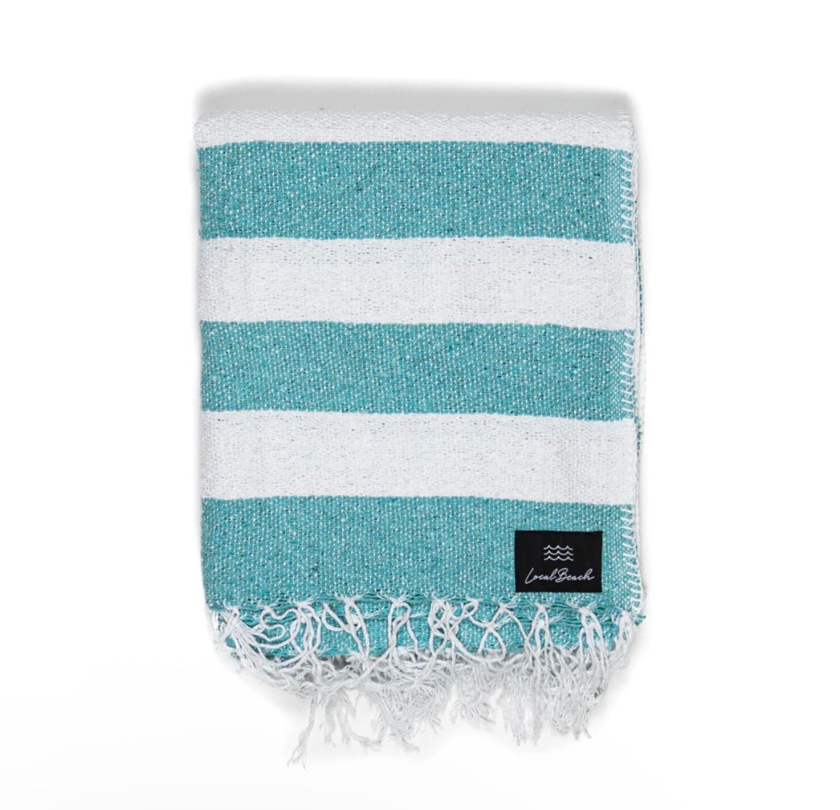 Local Beach Baja Blanket - Aqua/White