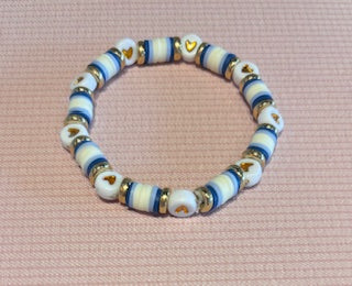 Local Handmade Bracelet Single Blue Heart
