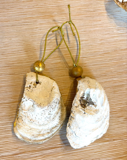 Sylvia Shells - Oyster Hand/ Local Made Ornament with Umbrella/Water Embellishment