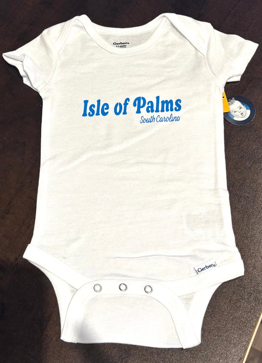 Blue Baby-Toddler Onesie with Isle of Palms, South Carolina