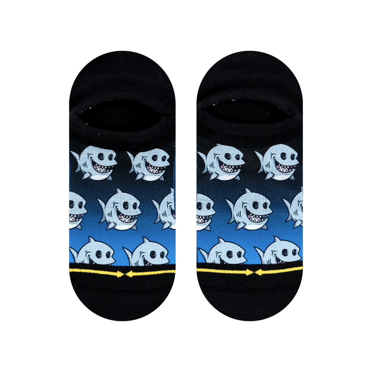 MERG4 FAT SHARK NO SHOW SOCKS WITH ART BY CHUMP MAGIC - ADULT