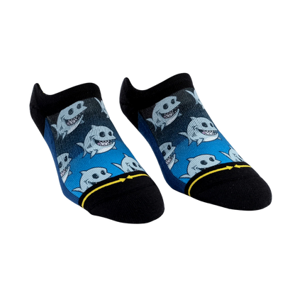 MERG4 FAT SHARK NO SHOW SOCKS WITH ART BY CHUMP MAGIC - ADULT