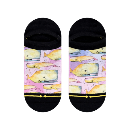 MERGE4 WHALE NO SHOW SOCKS WITH ART BY BAD OTIS LINK - ADULT