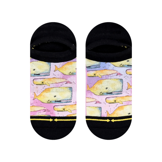 MERGE4 WHALE NO SHOW SOCKS WITH ART BY BAD OTIS LINK - ADULT