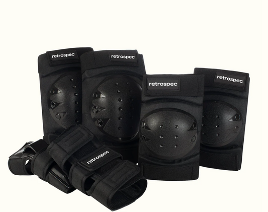 Retrospec Multi-Sport Protective Pad Set - Black - 1 Child (3-9yrs)