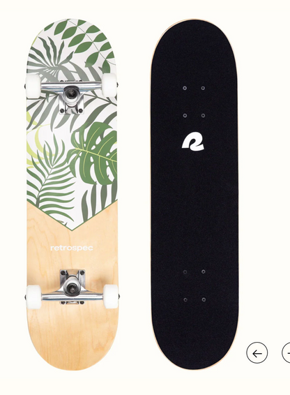 Retrospec Alameda Skateboard - Palm 8in