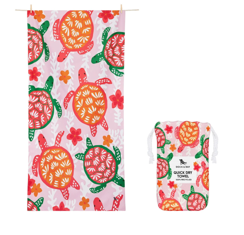 Turtley Tropical - KIDS BEACH TOWELS | DOCK & BAY LG