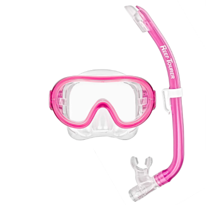 Reef Tourer - Youth Snorkel Combo Set - Pink