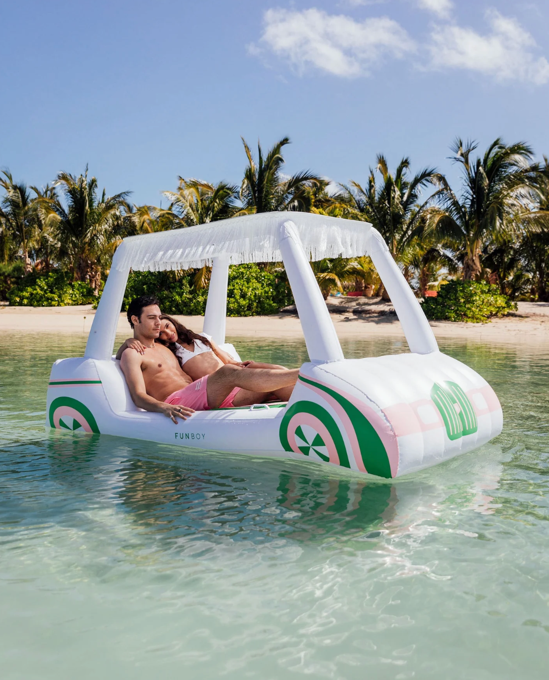 Funboy Golf Cart Float - Green/pink