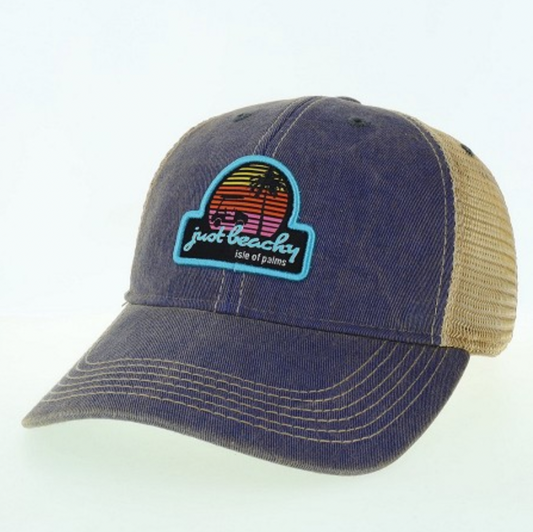 Just Beachy Youth Trucker Hat - Blue