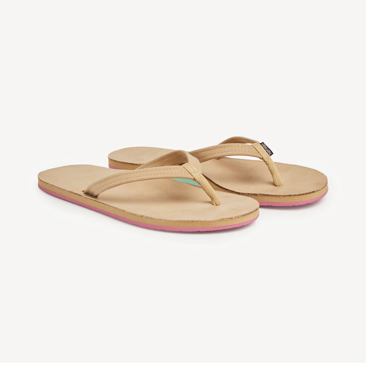 HARI MARI WOMEN'S FIELDS FLIP FLOPS - SAND/PINK